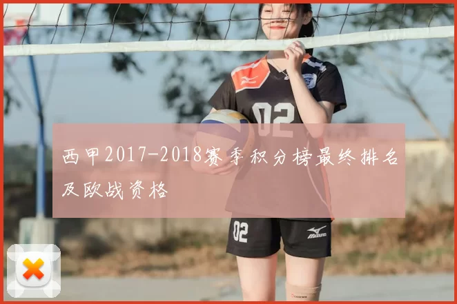 西甲2017-2018赛季积分榜最终排名及欧战资格