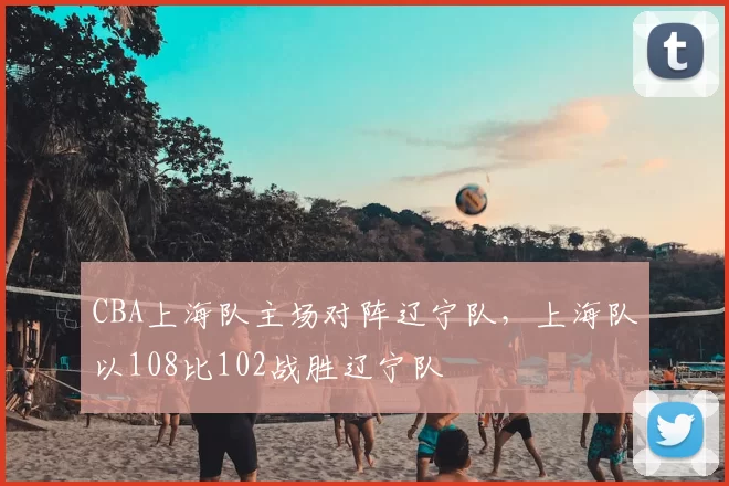 CBA上海队主场对阵辽宁队，上海队以108比102战胜辽宁队